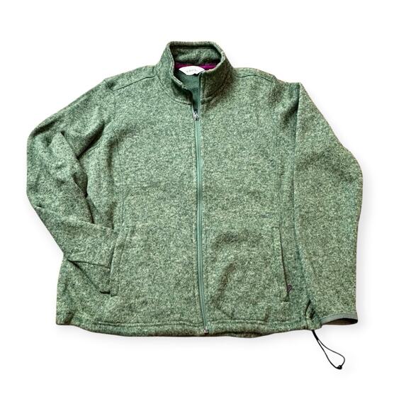 ORVIS R65 Men'S OLIVE GREEN Sweater FLEECE FULL ZIP JACKET SIZE L BNWT! - Picture 1 of 9
